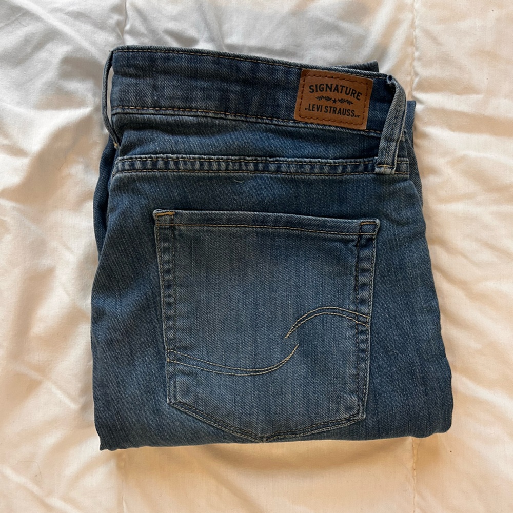 Signature by Levi Strauss Men's Dark Blue Slim Jeans